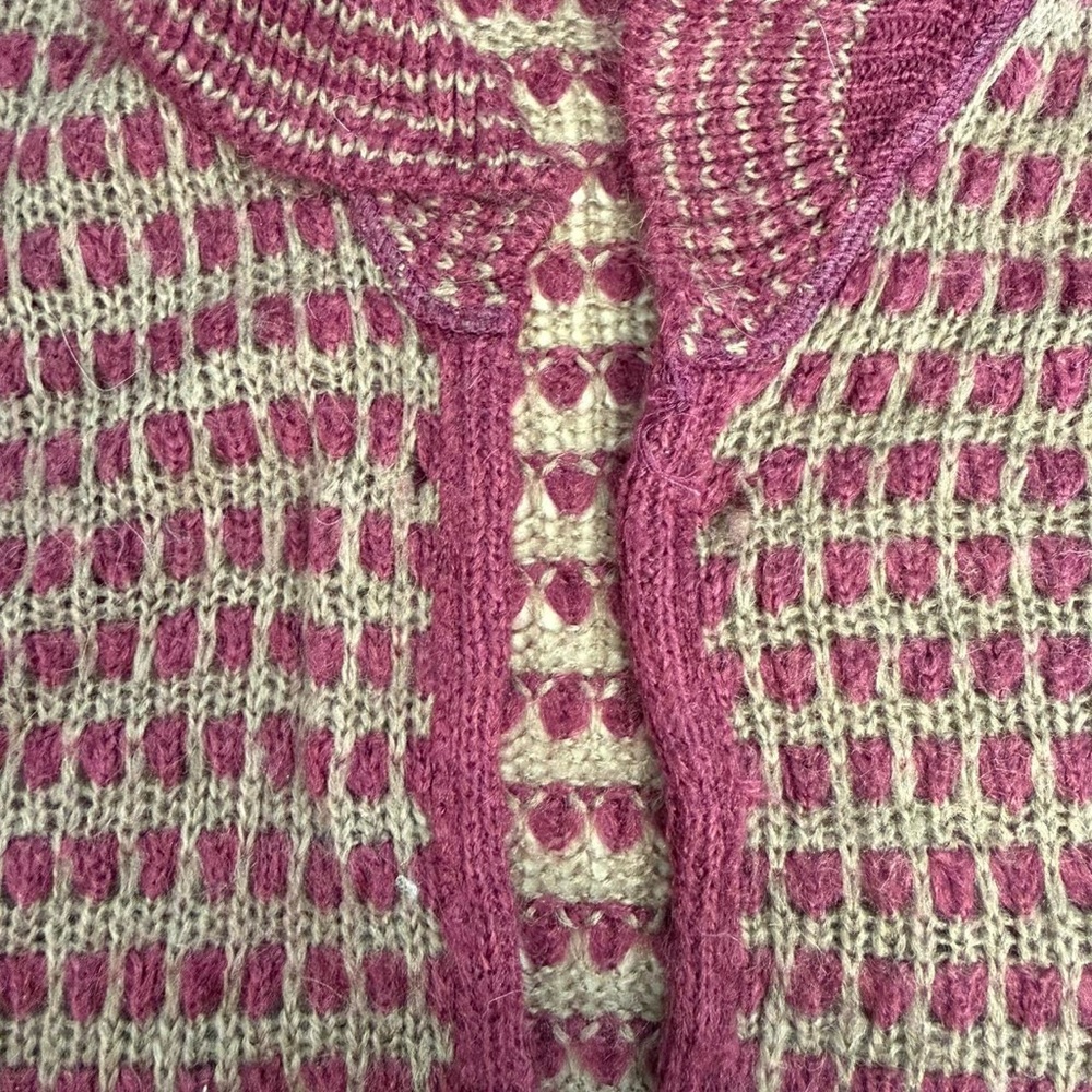 Y2K Charlotte Russe Ruffled Purple Knit Cardigan - Picture 4 of 6